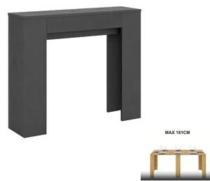 Consolle Allungabile SLICK in Legno Nobilitato Dimensioni 90x25xh 77 cm Allungabile fino a 181 Ospita 10 persone Antracite