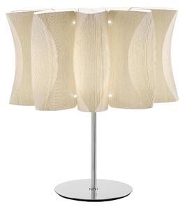 Lampada da tavolo, Lume Larice Ghiaccio VIRUS Dimensioni 44xh48cm-- peso 3,4 kg base in acciaio lucido