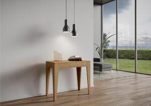 Tavolo Consolle Allungabile ISOTTA Quercia naturale Allungabile fino a 302 cm con 5 elementi da 52 cm, tutto in legno di Frassino 90x42xh77 cm colore Quercia naturale