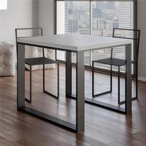 Tavolo Allungabile Apribile Quadrato Piano Bianco Frassino TECNO LIBRA 90x90x h78 cm estensibile fino a 180 cm tutto in legno di Frassino Bianco Frassino