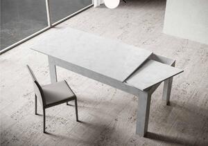 Tavolo Allungabile Piano Frassino Bianco Spatolato BIBI 90x120xh77 cm estensibile fino a 180 cm tutto in legno di Frassino Bianco Spatolato