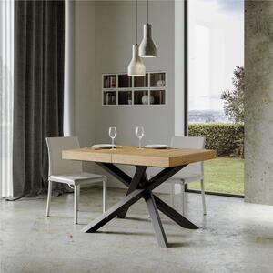 Tavolo Allungabile Piano VOLANTIS design Moderno Dimensioni 90x130xh77 cm estensibile fino a 234 cm telaio 4 colori piano in Legno di Frassino Quercia Natura