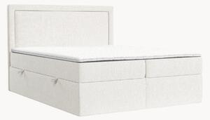 Letto boxspring in ciniglia fatto a mano con contenitore Rebecca, H3
