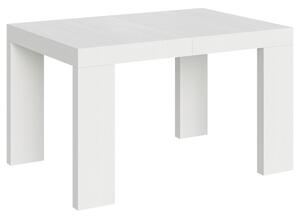 Tavolo Allungabile Piano ROXELL 90x120xh77 cm estensibile fino a 224 cm tutto in legno di Frassino Bianco Frassino