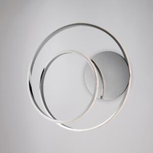 Applique da muro in in Metallo ed Alluminio Bianco con LED Integrato MALENA Dimensione 40x40xh 12 cm colore Cromo