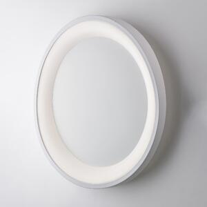 Plafoniera circolare in metallo e alluminio laccato bianco con led integrato Diametro 50x h 7 cm LED 32W / 2900 Lumen / 4000K bianco