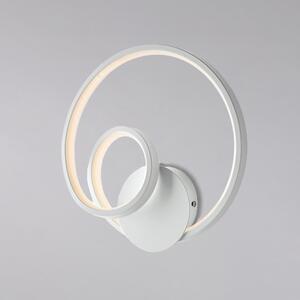 Applique da muro in in Metallo ed Alluminio Bianco con LED Integrato MALENA Dimensione 26x8xh 26 cm colore Bianco