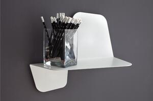 Mensola da Parete in acciaio sagomato verniciato a polvere FLAP 420 Ali Di Farfalla Dimensioni 42x21,5xh33 cm colore bianco