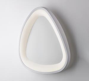 Plafoniera Triangolare in metallo e alluminio laccato bianco con led integrato Diametro 50x h 7 cm LED 32W / 2900 Lumen / 4000K bianco