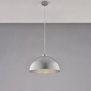 Sospensione Marcus �35xH21 - MAX 121 cm, Bianco Laccato con Decorazione Argento Antico, Ferro, Illuminazione 1 X E27 - 55 Watt Max