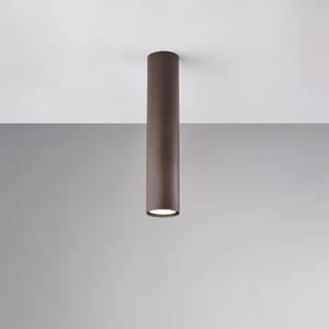 Plafoniera Dag �8xH30 cm, colore Ruggine, in Ferro Laccato Nero con Decorazione Effetto Ruggine, Illuminazione 1 X GU10 - 35 Watt Max