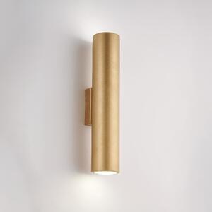 Applique Dag in Ferro Laccato Bianco con Decorazione Oro Antico, 30x8x6 cm, 1 X GU10 - 35 Watt Max, Colore Oro