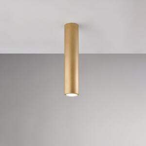 Plafoniera Dag �8xH30 cm, Oro, Ferro Laccato Bianco con Decorazione Oro Antico