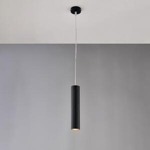 Sospensione Dag in ferro laccato nero, H30 - MAX 100 - �8 cm, 1 X GU10 - 35 Watt Max, Nero