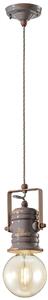 Sospensione da interno a Una luce in materiale Ceramico URBAN RETRO' dimensione 13x h 19 cm peso 1,24 kg - Attacco Lampada E 27 Grigio