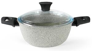 Casseruola due ManicI con coperchio 24xh 11 cm Ad Induzione DURA INDUCTION corpo in Alluminio adatte a tutti i piani di cottura pentole manico ergonomico