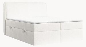 Letto boxspring in bouclé fatto a mano con contenitore Organic, H3 cm