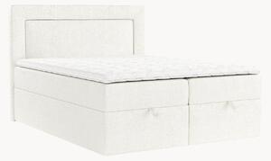 Letto boxspring in ciniglia fatto a mano con contenitore Palmera, H3