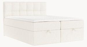 Letto boxspring in ciniglia fatto a mano con contenitore Shay, H3