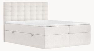 Letto boxspring in ciniglia fatto a mano con contenitore Sansa, H3