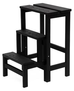 Scalatte, Sgabello Pieghevole e trasportabile 3 gradini HAPPY NUMBERS Dimensioni H 60 40x46xh 60 cm Peso 6 Kg Nero