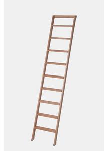 Scala da Appoggio UP 9 gradini Lunghezza 2,25 Mt in Faggio Massello Dimensioni 45x9x h 225 cm Peso7 Kg colore legno Naturale