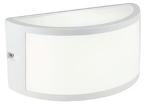 Applique in pressofusione di alluminio BIA APPLIQUE APERTA E27 Dimensione 22x8,5xh 10 cm Diffusore in resina satinata Colore bianco goffrato color BIANCO