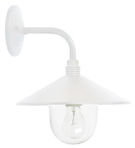 Struttura in pressofusione di alluminio. Dimensione SPECTRE APPLIQUE IN BASSO MEDIA E27 Diffusore in vetro trasparente colore BIANCO