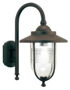 Applique con struttura in pressofusione di alluminio PORTO GRANDE DIMENSIONI 25x37xh 51 cm Diffusore in termoplastico trasparente Altezza max lampada: 185m ruggine