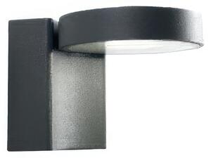Applique A LED in pressofusione di alluminio. DOT Diffusori in vetro trasparente Dimensione �10,8x 14,1 cm proiettore orientabile colore grafite
