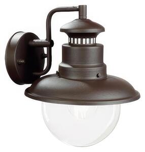 Struttura in metallo CALIPSO APPLIQUE IN BASSO MEDIA E27 Dimensione 21,5x25xh 27 cm Portalampada in porcellana colore CAFFE'