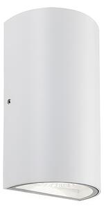 Applique in pressofusione di alluminio TRUMP APPLIQUE DOPPIA Dimensioni 9x5,5hh 16 cm Diffusore in vetro trasparente 6W 6W LED 3000K colore BIANCO