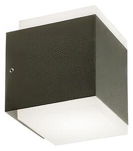 Applique in alluminio pressofuso TANGO APPLIQUE DOPPIA Dimensioni 9x10,7xh 11 cm Diffusori in acrilico satinato7W 7W LED 3000K colore GRAFITE