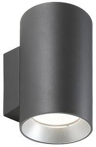 Lampada da parete in alluminio pressofuso SHOW APPLIQUE MONO Dimensioni �14,6x16,8x h22,6 cm 20W LED 3000K colore GRAFITE