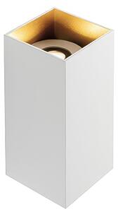 TOApplique in alluminio pressofuso TOWER APPLIQUE DOPPIA Dimensioni Diffusore � 8,1xh 18 cm in vetro trasparente. 6W 6W LED 3000K colore BIANCOORO
