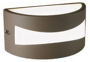 Applique in alluminio pressofuso TIBET APPLIQUE CHIUSA Dimensioni 22x10,8xh 12,1 cm 10W LED 3000K colore CAFFE'