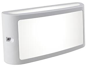 Applique in alluminio pressofuso SCREEN APPLIQUE SCHERMO 10W LED 4000K Dimensioni 22x6,4xh10,8 cm Diffusore in termoplastico opalino colore BIANCO