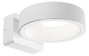 Applique in alluminio pressofuso. PLAZA APPLIQUE ROTONDA 16W LED 4000K Diffusore in vetro trasparente. Consumo: colore BIANCO