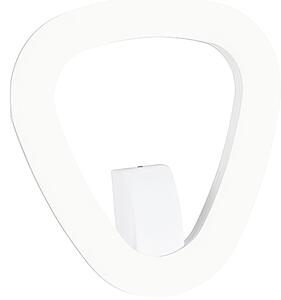 Lampada da parete in alluminio pressofuso DAPHNE APPLIQUE TRIANGOLO 20W LED 3000K Dimensioni 24x5,8x h 24 cm Diffusore in termoplastico opalino colore BIANCO