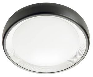 Plafoniera in termoplastico LOFT PLAFONIERA TONDA13W LED 4000K Dimensioni �24,5xh6,8 cm Diffusore in termoplastico opalino colore GRAFITE