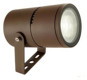 Faretto cilindrico orientabile in alluminio STEP FARETTO CILINDRO Dimensioni 15,8x11xh 8,5 cm Diffusore in vetro trasparente 9W LED 4000K colore CAFFE'
