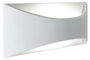 Applique in pressofusione di alluminio MOON APPLIQUE RIFLESSA 12W LED 4000K Dimensioni 30x10xh 12 cm Diffusore in termoplastico satinato colore BIANCO