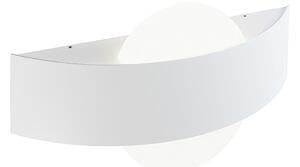 Applique in alluminio pressofuso DEXTER APPLIQUE CURVA 10W LED 4000K Dimensioni 24x6xh14,2 cm Diffusori in acrilico satinato colore BIANCO