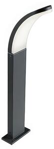 Applique in pressofusione di alluminio VIRGOLA PALO BASSO 15W LED 4000K Dimensioni 13x8xh 62,5 cm Diffusore in resina opalina colore GRAFITE