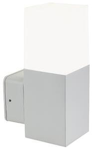 Applique in alluminio pressofuso KUBE APPLIQUE IN ALTO 7W LED 4000K Dimensioni 12,1xh 22 cm Diffusore in termoplastico opalino colore ALLUMINIO