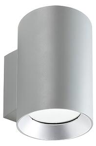 Lampada da parete in alluminio pressofuso SHOW APPLIQUE DOPPIA 10W 10W LED 4000K Dimensioni �11x17,5 cm Diffusori in vetro trasparente colore ALLUMINIO