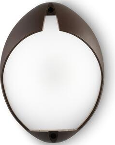 Applique verticale in alluminio pressofuso di alta qualit� COCOUP APPLIQUE VERTICALE 7W LED 4000K Dimensioni 17x9,1x h 23 cm Diffusore in termoplastico opalino colore CORTEN