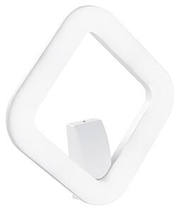 Lampada da parete in alluminio pressofuso QUASAR APPLIQUE QUADRA 20W LED 4000K Dimensioni 25,6x25,6 cm diffusore in termoplastico opalino colore BIANCO