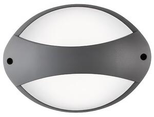 Applique con fascia in alluminio COCOON APPLIQUE FASCIA 7W LED 4000K Dimensioni 23x9,7x h 17 cm Diffusore in termoplastico opalino color GRAFITE
