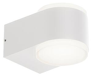 Applique in alluminio pressofuso RING APPLIQUE DOPPIA 4W 4W LED 4000K Dimensione 9x13,1xh7,4 cm Diffusore in acrilico satinato colore BIANCO